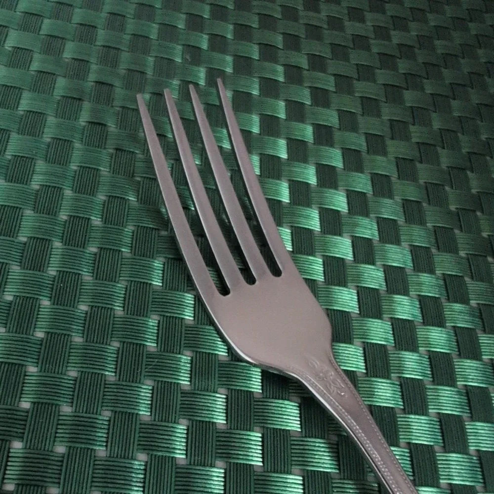 1 Oneida MORNING BLOSSOM Dinner Fork Single Fork Stainless Burnished Floral USA